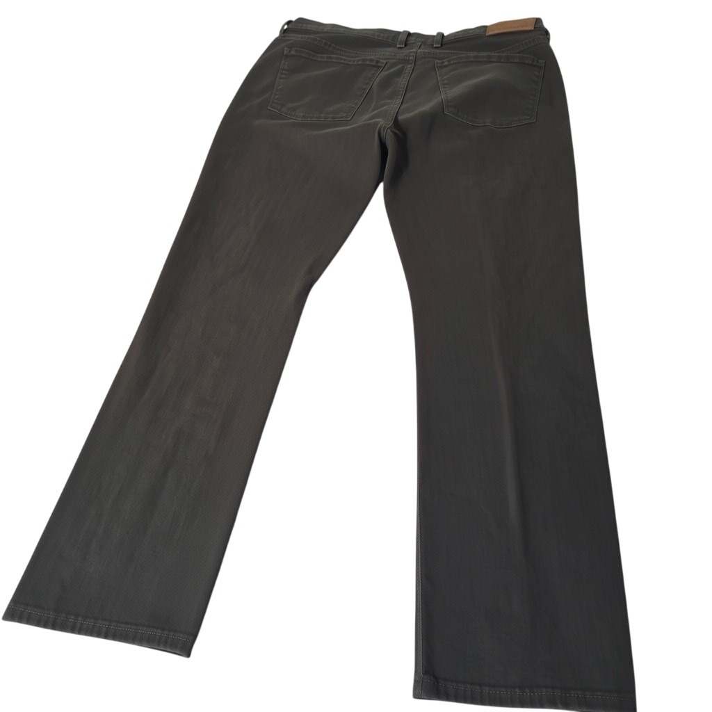 Mott & Bow Slim Fit Pants Mens 36x30 Olive Green Charcoal Cotton Stretch Pant — image 3 of 8